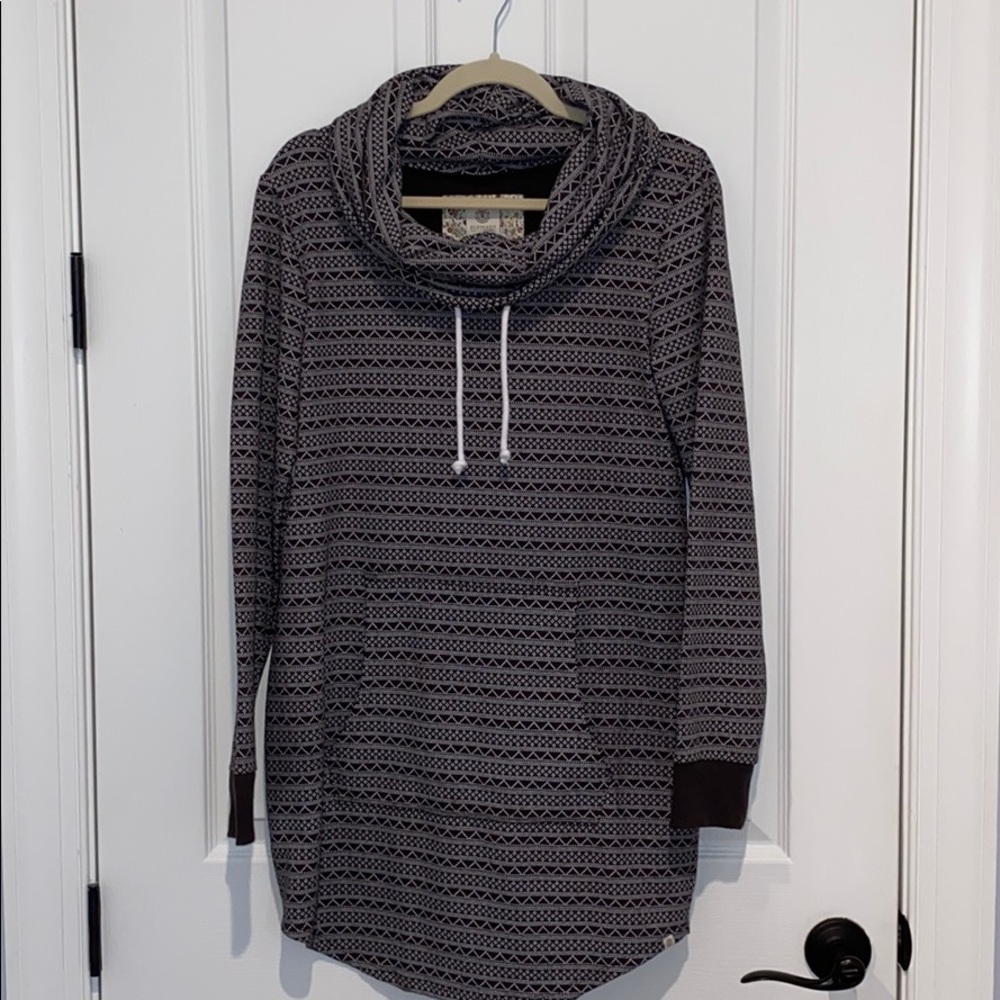 Element Eden Cowl Neck Pullover Dress With Pocket - Picture 2 of 12